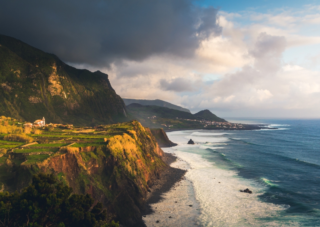 Widoki na wyspie Flores, Azory