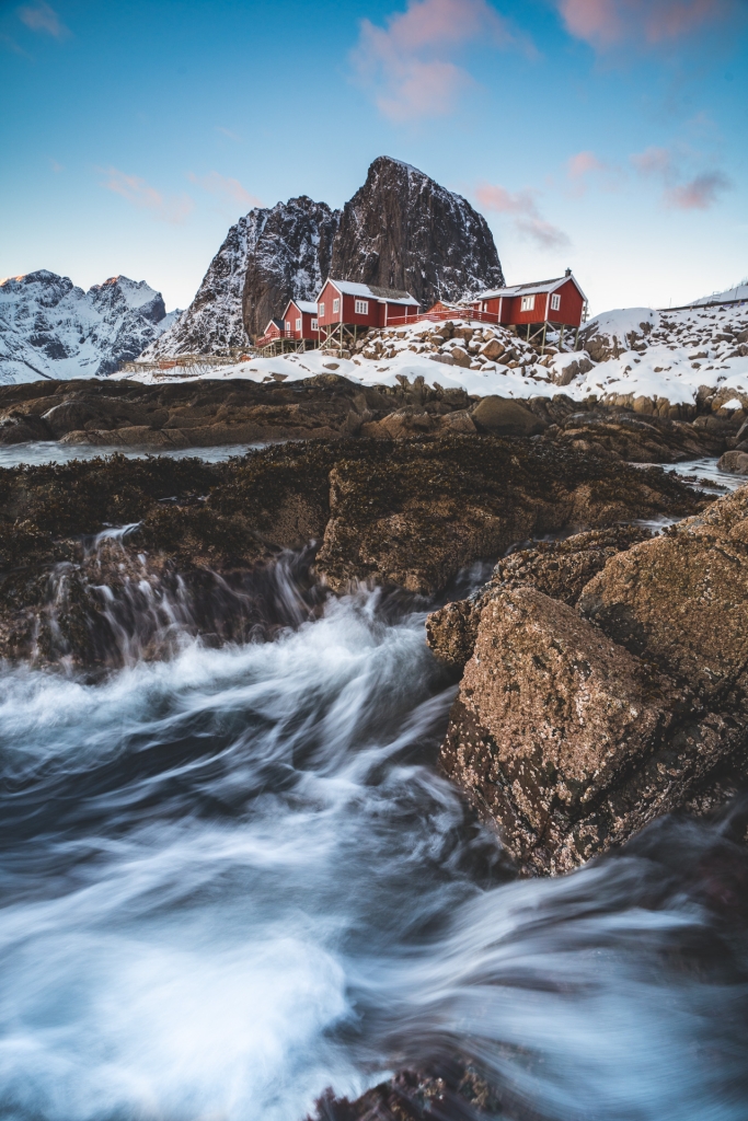 Domki na wyspie Hamnøy