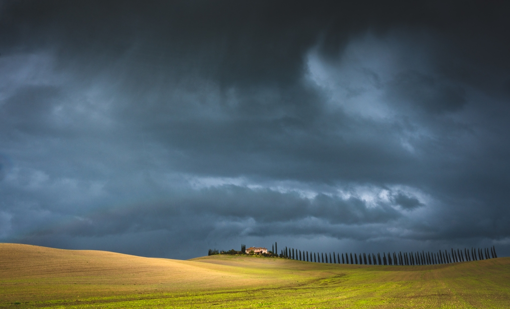 Willa w Toskanii przed burzą